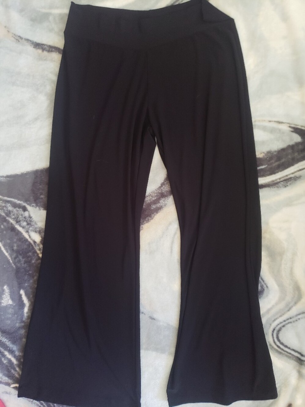 Only 9 Black Wide-Leg Soft Stretch Slacks Pants L